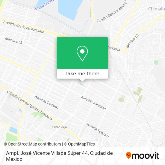 Ampl. José Vicente Villada Súper 44 map