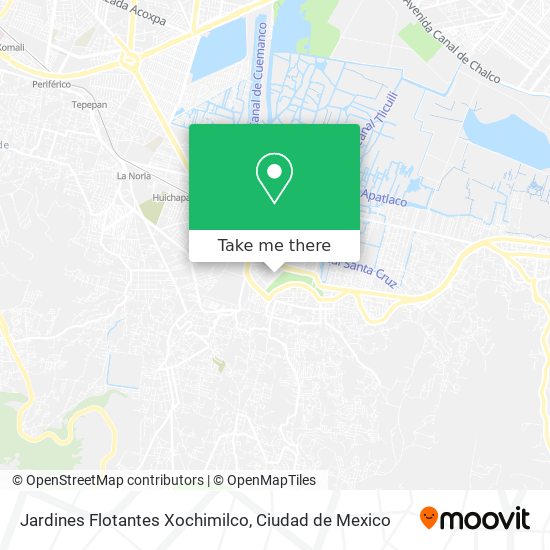 Jardines Flotantes Xochimilco map