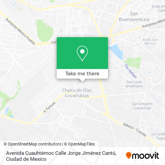 Avenida Cuauhtémoc Calle Jorge Jiménez Cantú map