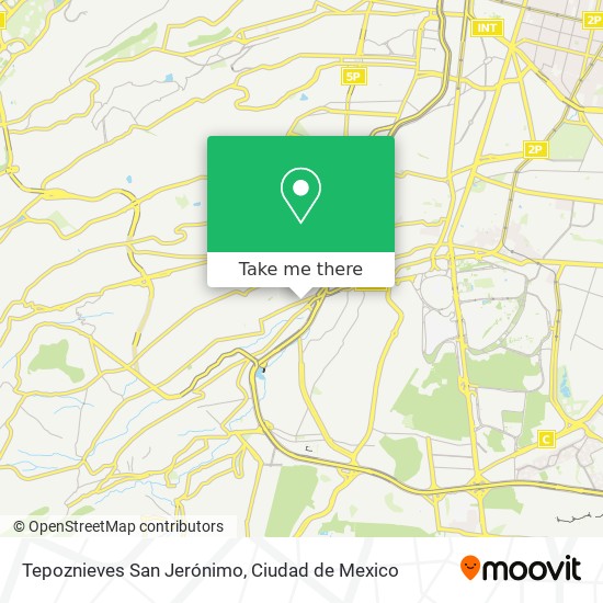 Tepoznieves San Jerónimo map