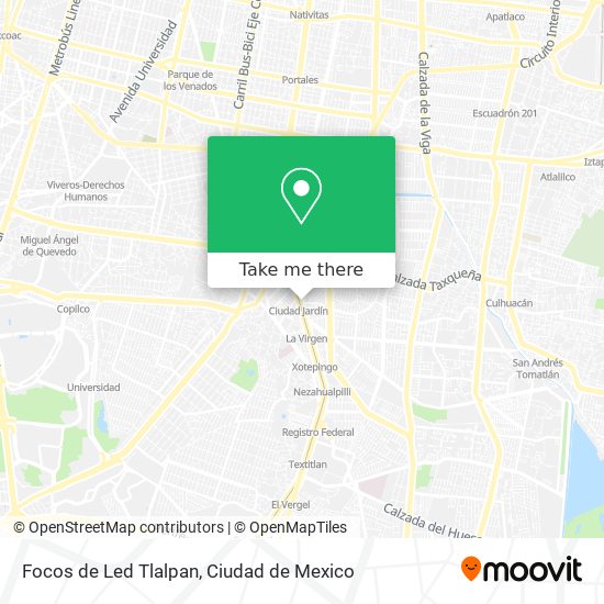 Mapa de Focos de Led Tlalpan