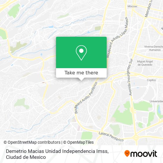 Mapa de Demetrio Macias Unidad Independencia Imss