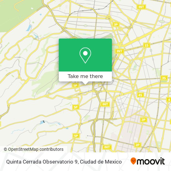 Quinta Cerrada Observatorio 9 map
