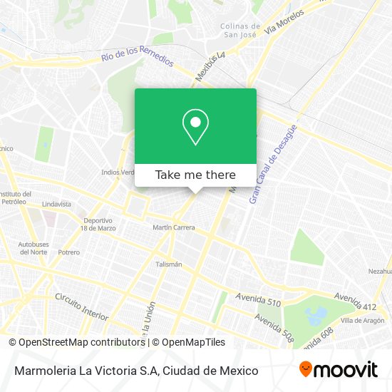 Marmoleria La Victoria S.A map