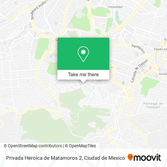 Privada Heroica de Matamoros 2 map