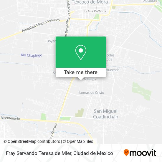 Fray Servando Teresa de Mier map