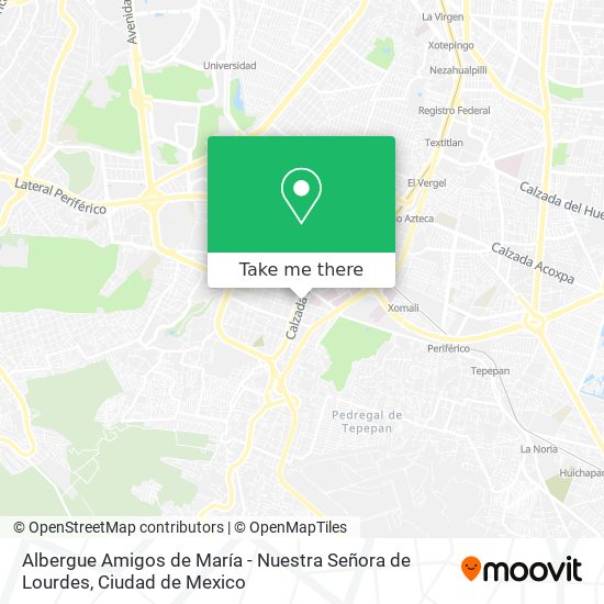 Mapa de Albergue Amigos de María - Nuestra Señora de Lourdes