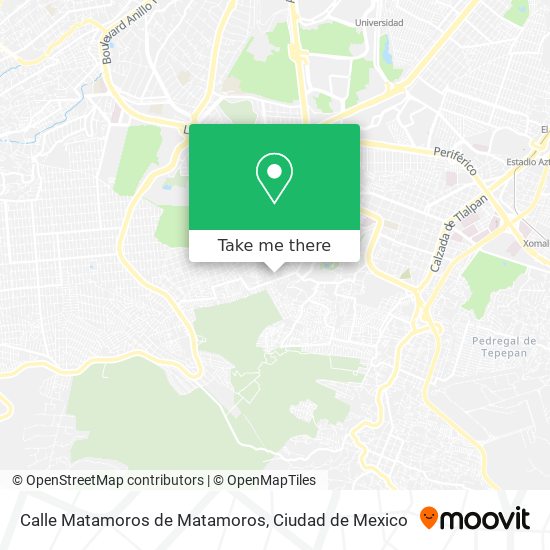 Mapa de Calle Matamoros de Matamoros