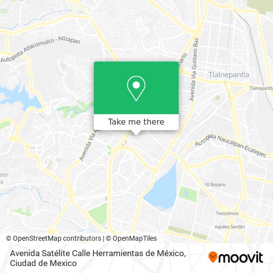 Mapa de Avenida Satélite Calle Herramientas de México