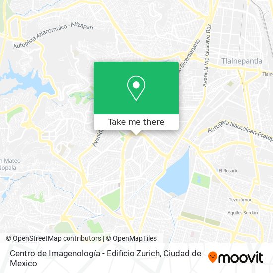 Mapa de Centro de Imagenología - Edificio Zurich