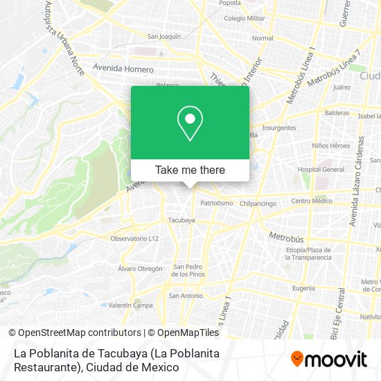 La Poblanita de Tacubaya (La Poblanita Restaurante) map