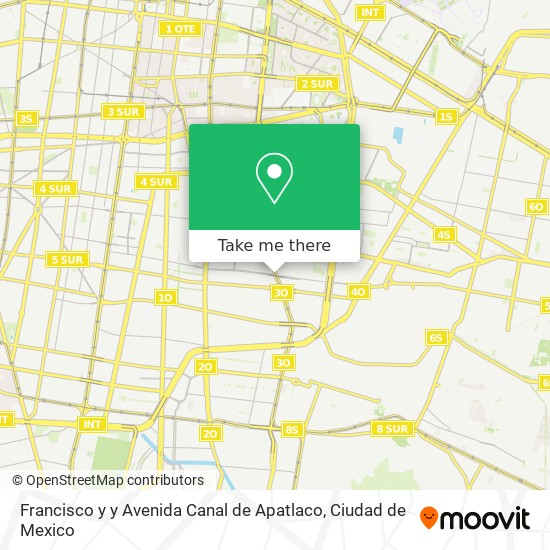 Francisco y y Avenida Canal de Apatlaco map