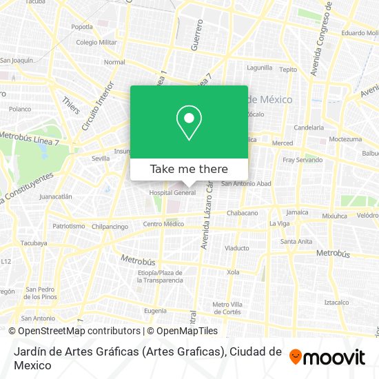 Jardín de Artes Gráficas (Artes Graficas) map