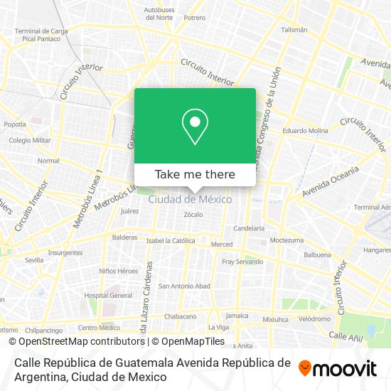 Calle República de Guatemala Avenida República de Argentina map