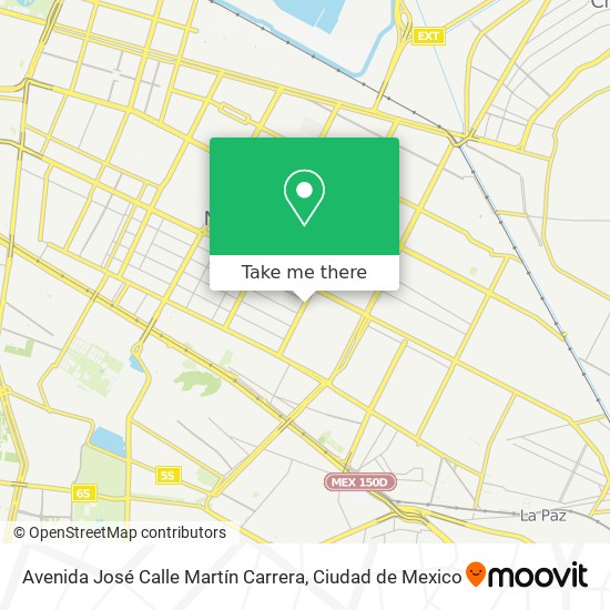 Mapa de Avenida José Calle Martín Carrera