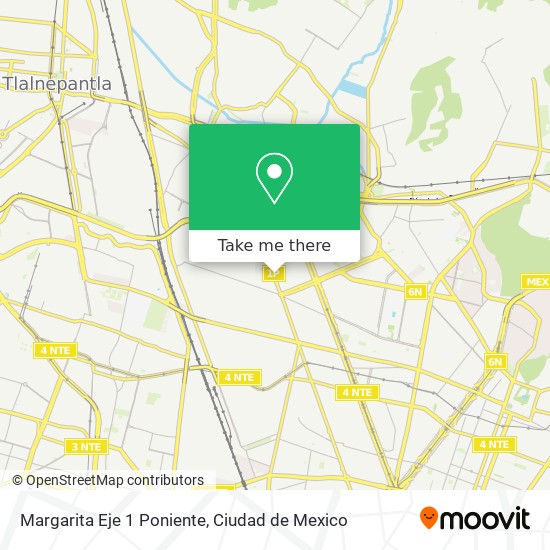 Mapa de Margarita Eje 1 Poniente