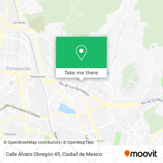 Mapa de Calle Álvaro Obregón 45