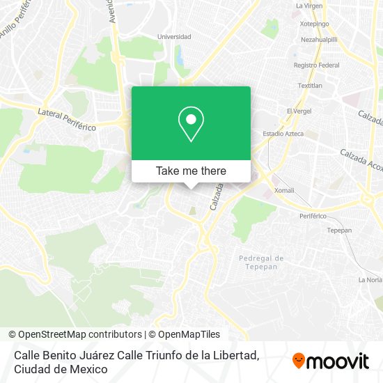 Calle Benito Juárez Calle Triunfo de la Libertad map