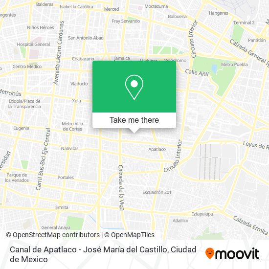 Canal de Apatlaco - José María del Castillo map