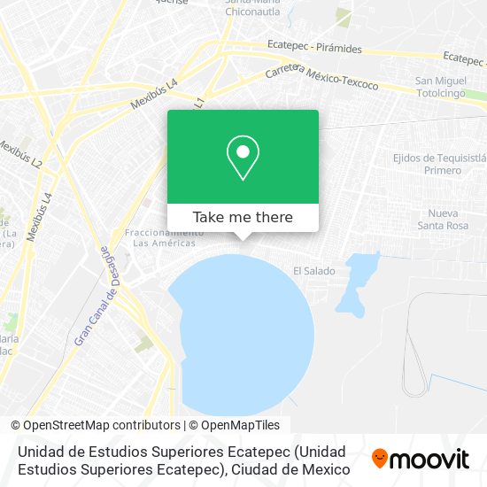 Unidad de Estudios Superiores Ecatepec map