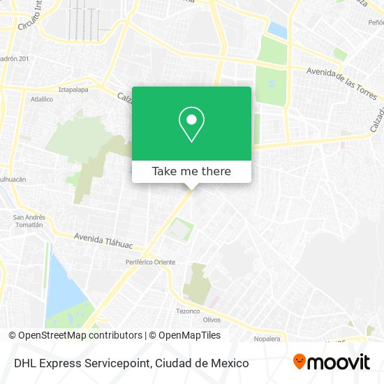 DHL Express Servicepoint map