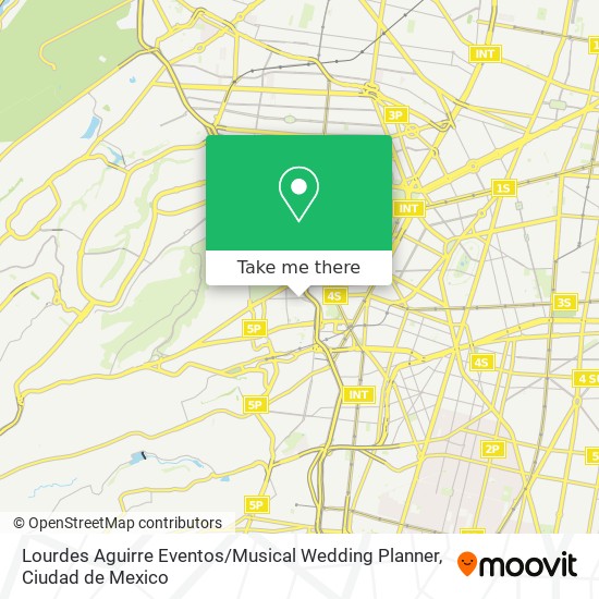 Mapa de Lourdes Aguirre Eventos / Musical Wedding Planner