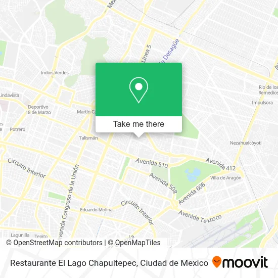 Restaurante El Lago Chapultepec map