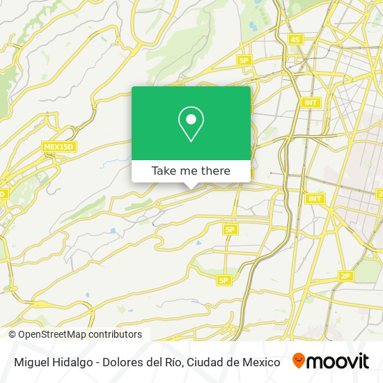 Miguel Hidalgo - Dolores del Río map