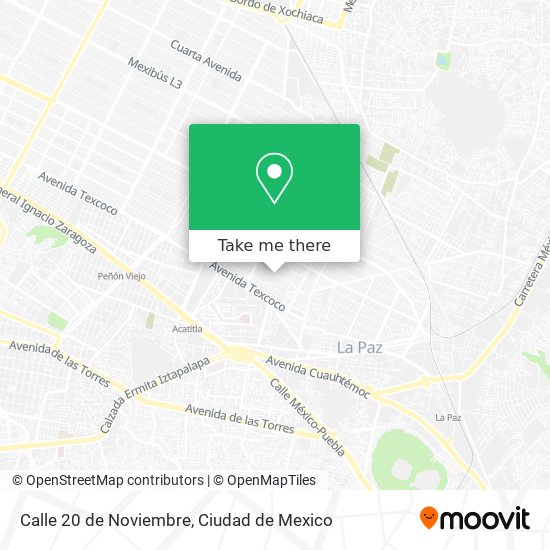 Mapa de Calle 20 de Noviembre