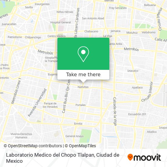 Laboratorio Medico del Chopo Tlalpan map