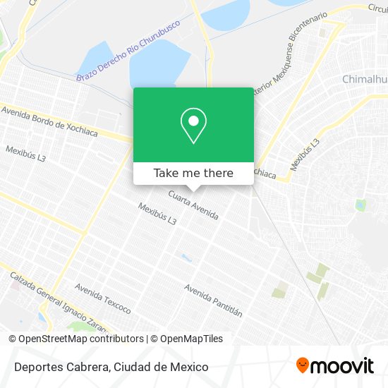 Deportes Cabrera map