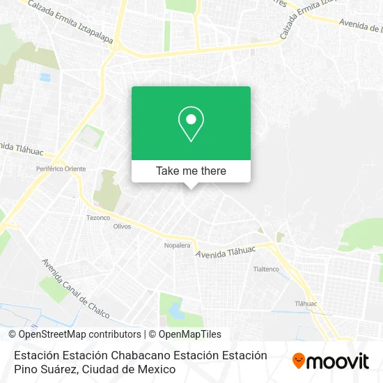 Estación Estación Chabacano Estación Estación Pino Suárez map