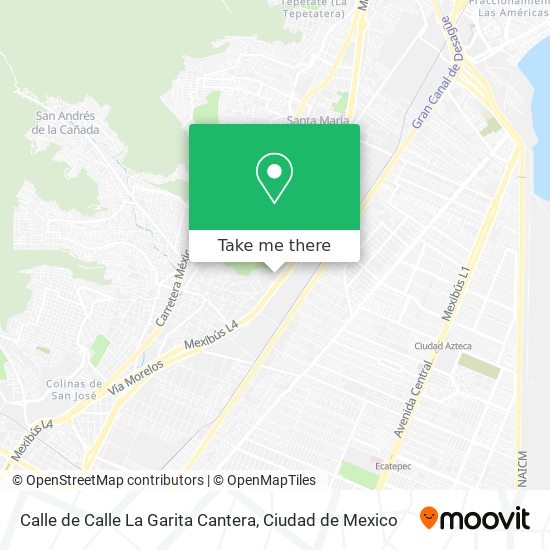 Mapa de Calle de Calle La Garita Cantera