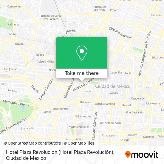 Mapa de Hotel Plaza Revolucion (Hotel Plaza Revolución)