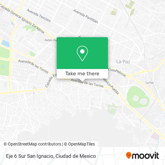 Mapa de Eje 6 Sur San Ignacio