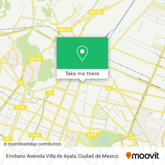 Mapa de Emiliano Avenida Villa de Ayala