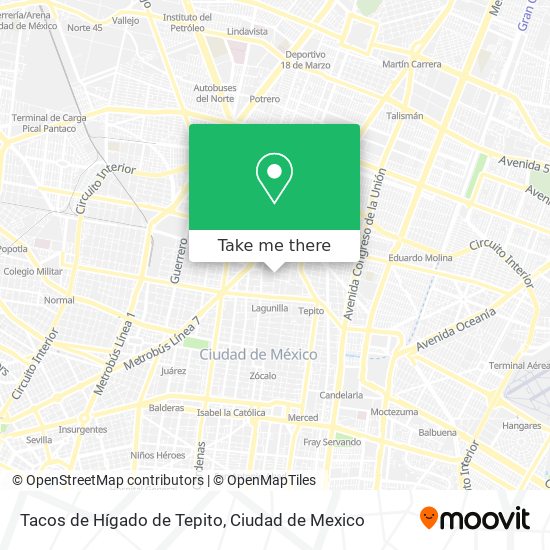 Tacos de Hígado de Tepito map