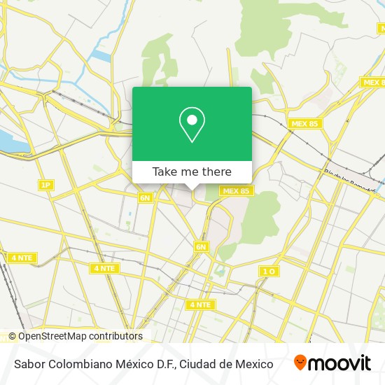 Sabor Colombiano México D.F. map