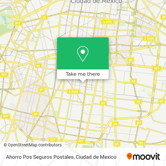 Ahorro Pos Seguros Postales map