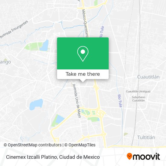 Mapa de Cinemex Izcalli Platino