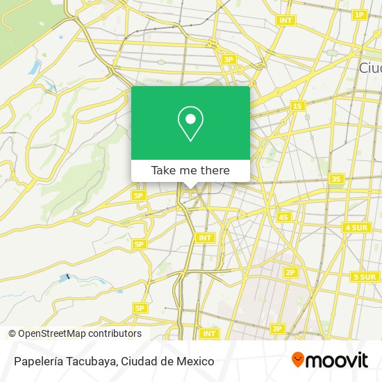 Papelería Tacubaya map