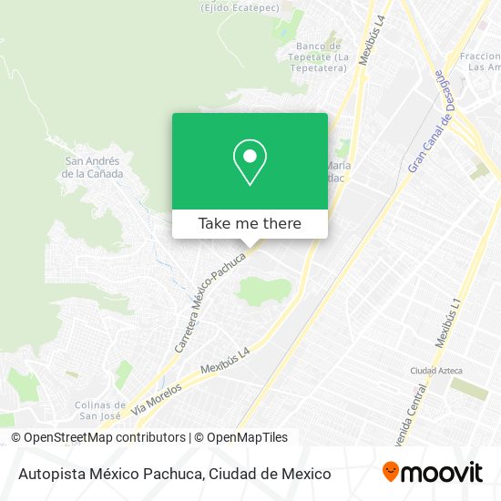 Autopista México Pachuca map