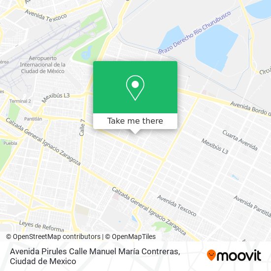 Avenida Pirules Calle Manuel María Contreras map