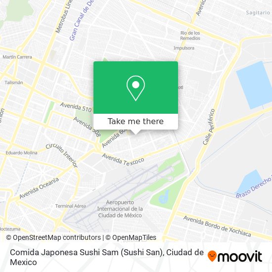 Mapa de Comida Japonesa Sushi Sam (Sushi San)