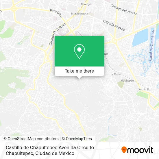 Castillo de Chapultepec Avenida Circuito Chapultepec map