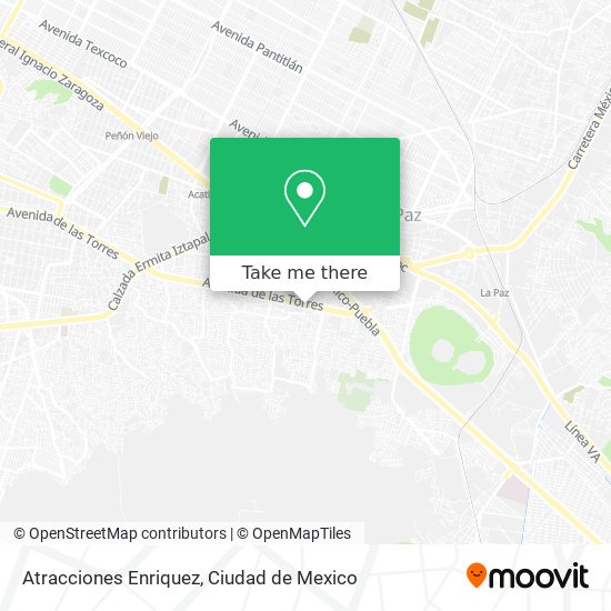 Atracciones Enriquez map