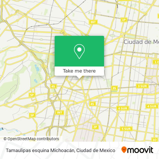 Mapa de Tamaulipas esquina Michoacán