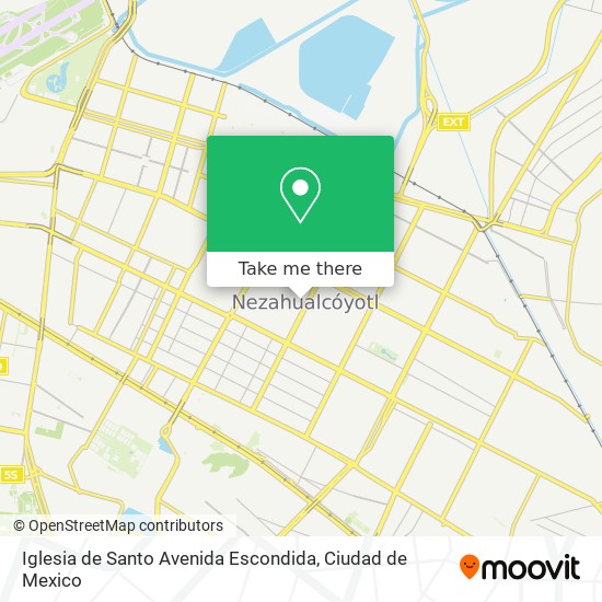 Iglesia de Santo Avenida Escondida map