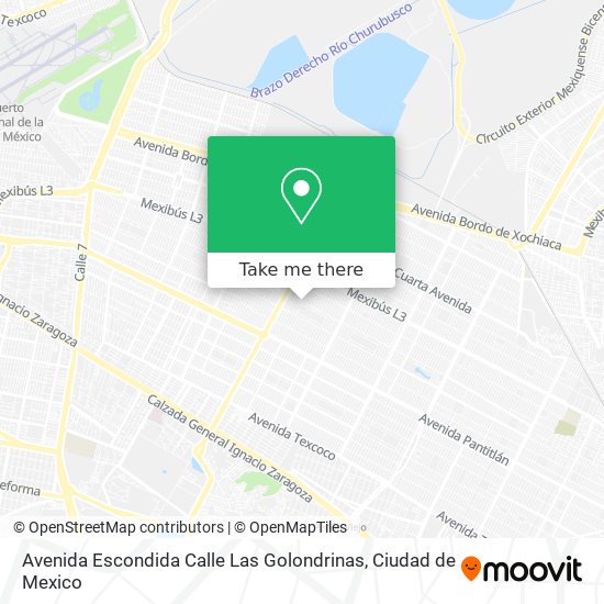 Mapa de Avenida Escondida Calle Las Golondrinas