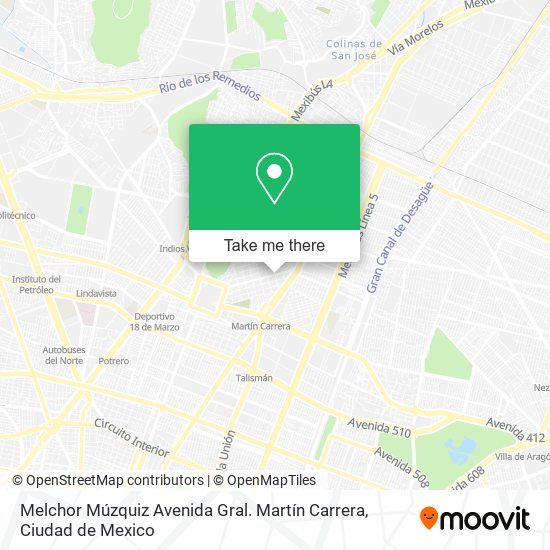 Mapa de Melchor Múzquiz Avenida Gral. Martín Carrera